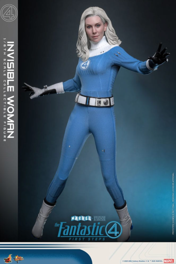 Figura de Invisible Woman Hot Toys escala 1/6 inspirada en Fantastic Four: First Steps