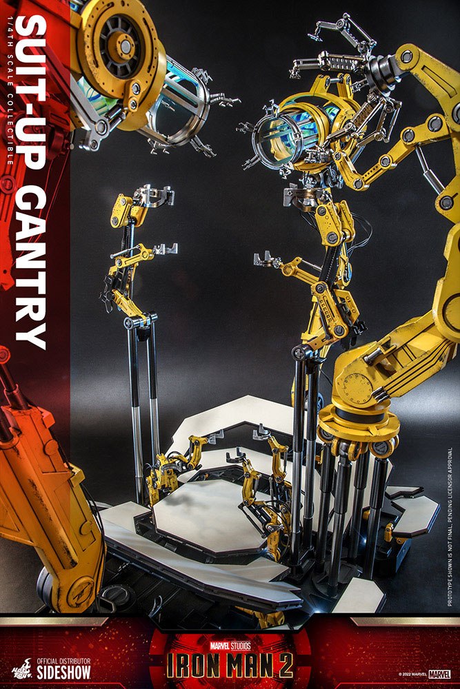 Accesorios articulados Iron Man 2 de Hot Toys – Diorama escala 1/4 Marvel Studios