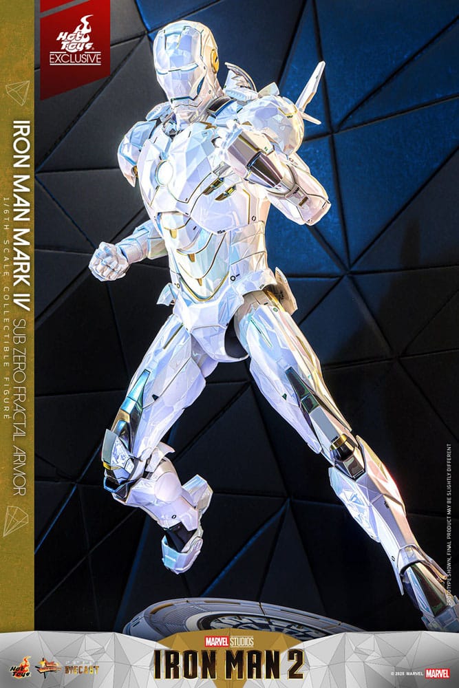 Figura coleccionable Iron Man Mark IV Sub-Zero Fractal Armor edición limitada Marvel.