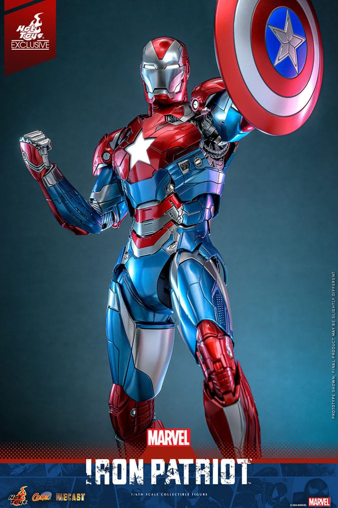 Figura articulada Iron Patriot Comic Masterpiece Hot Toys edición limitada 3000 unidades