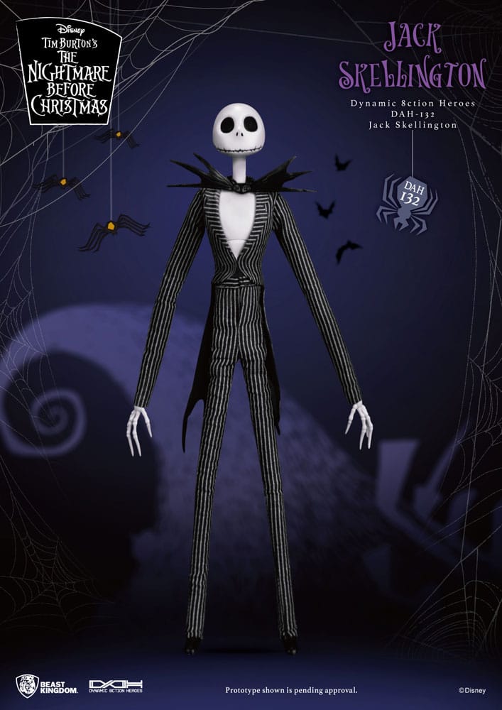 Jack Skellington con expresiones intercambiables y base – escala 1/9