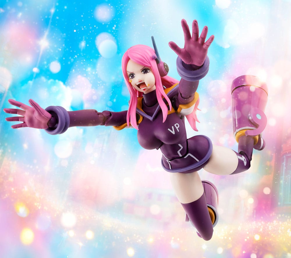 Jewelry Bonney en pose dinámica – figura articulada One Piece Egghead