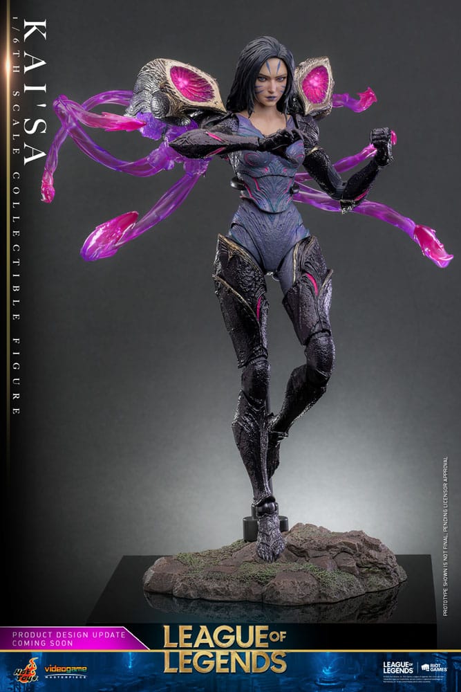 Figura articulada Kai'Sa League of Legends Hot Toys escala 1/6 con base expositora