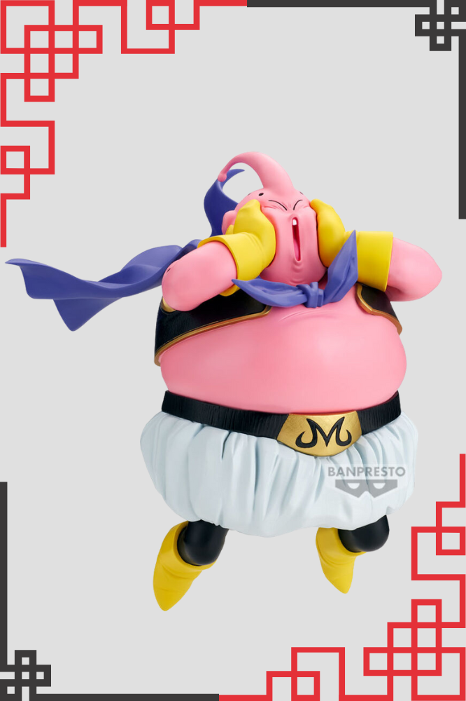Figura Majin Buu Match Makers Dragon Ball Z en pose dinámica con capa