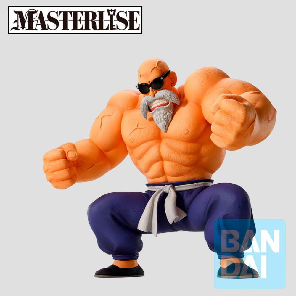 Figura del Maestro Roshi con brazos tensos, lista para pelear.