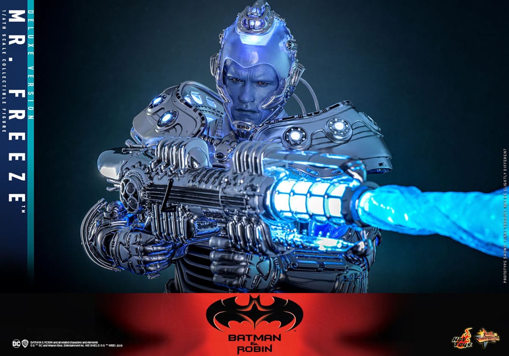 Mr. Freeze escala 1/6 con traje LED y pose dinámica – Hot Toys.