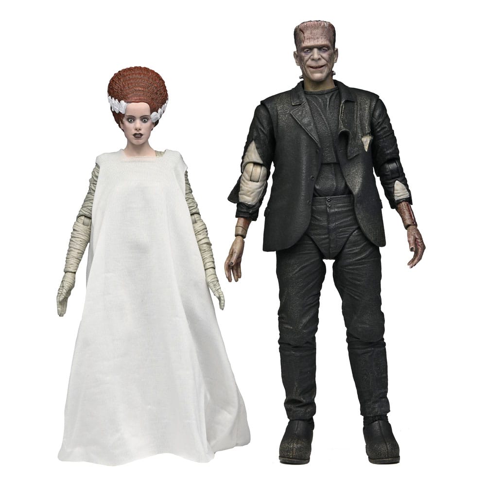Figuras NECA Frankenstein y Bride 18 cm basadas en el clásico Universal Monsters.