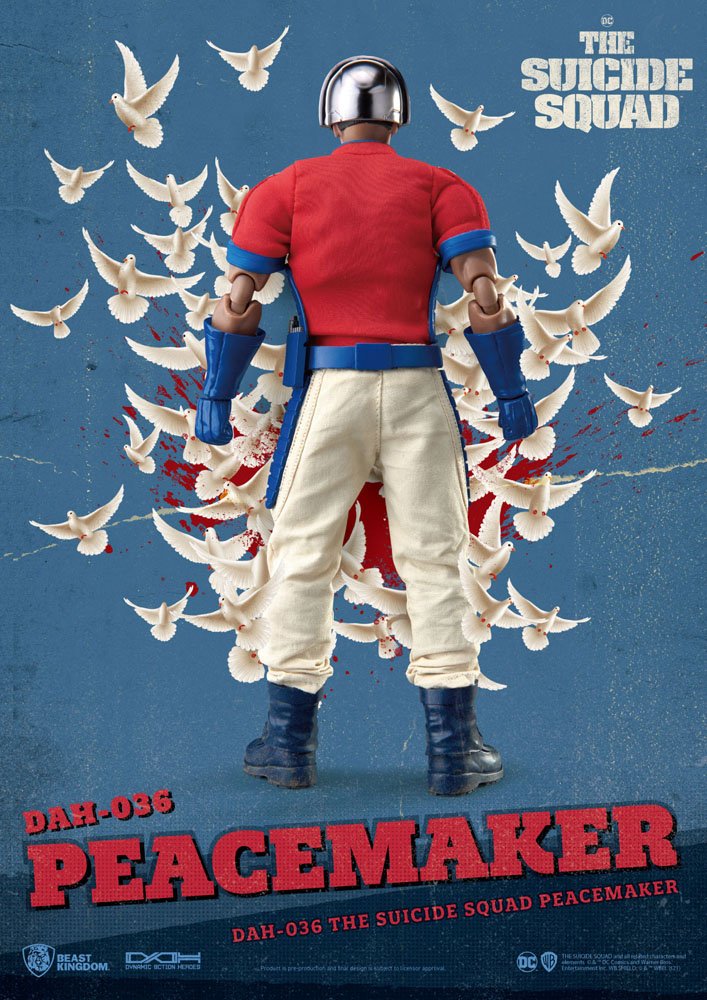 Figura escala 1/9 de Peacemaker de El Escuadrón Suicida con logo de Beast Kingdom.