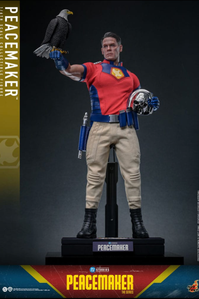 Figura PEACEMAKER 1/6 Hot Toys Movie Masterpiece – DC Comics, 31 cm, con acabados premium