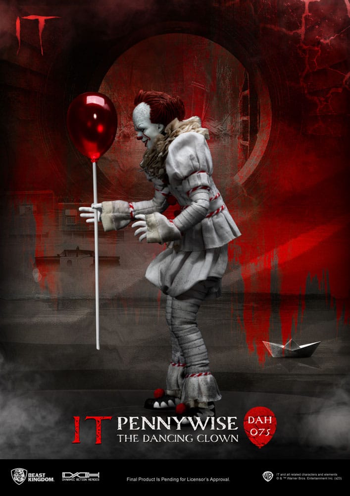 Pennywise con expresión amenazante – figura escala 1/9 articulada