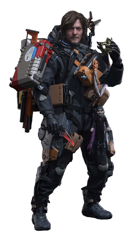 Figura Sam Porter Bridges On the Beach Hot Toys con accesorios detallados.