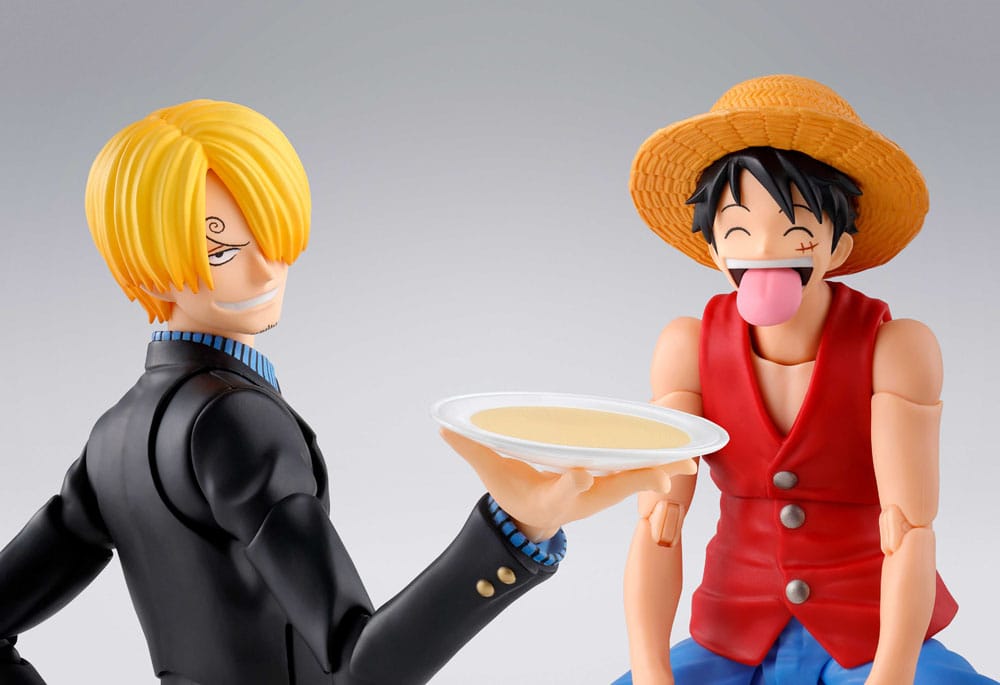 Sanji y Luffy versión Romance Dawn – vista lateral de las figuras