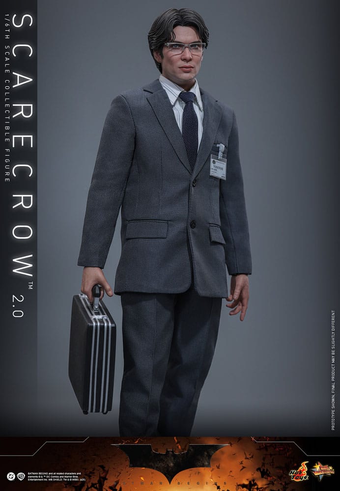 Detalle de la figura y caja coleccionista Scarecrow 2.0 – Hot Toys