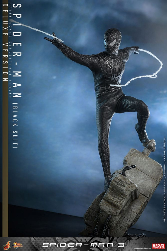 Transformación de Spider-Man con el simbionte Venom – Figura Hot Toys Movie Masterpiece