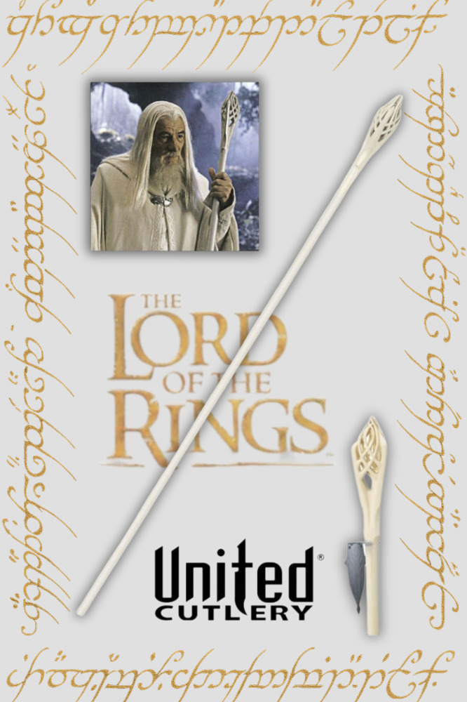 Réplica oficial del báculo de Gandalf el Blanco 1/1 de El Señor de los Anillos