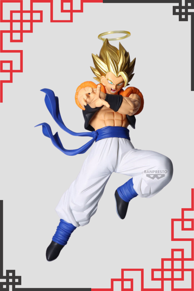 Figura Super Gogeta Dragon Ball Z Banpresto 19cm con halo – vista frontal