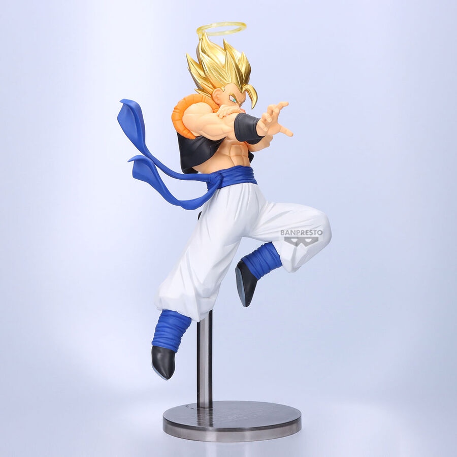 Figura Banpresto Super Gogeta 19cm – detalle dinámico en acción