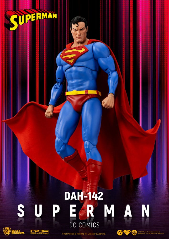 Figura Superman 20 cm escala 1/9 Beast Kingdom con traje clásico azul y rojo