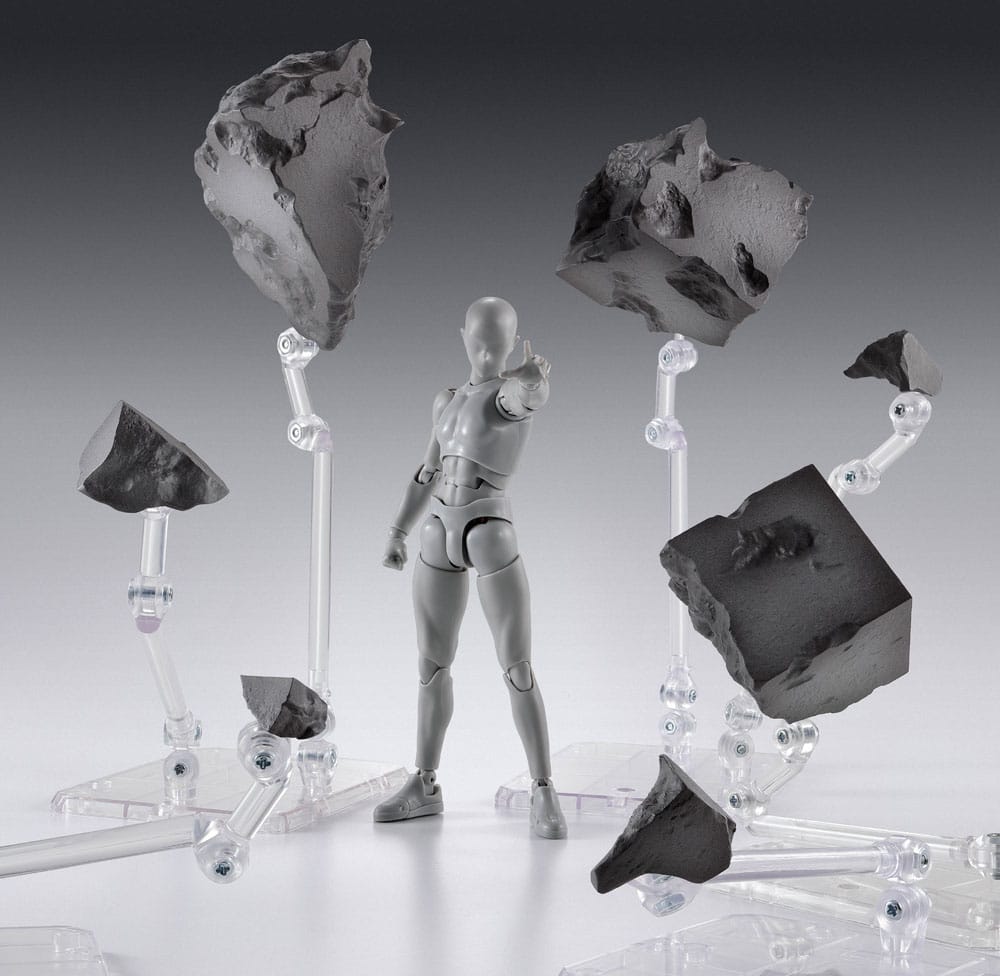odas las piezas del set Tamashii Effect Concrete Crash – accesorio para dioramas.