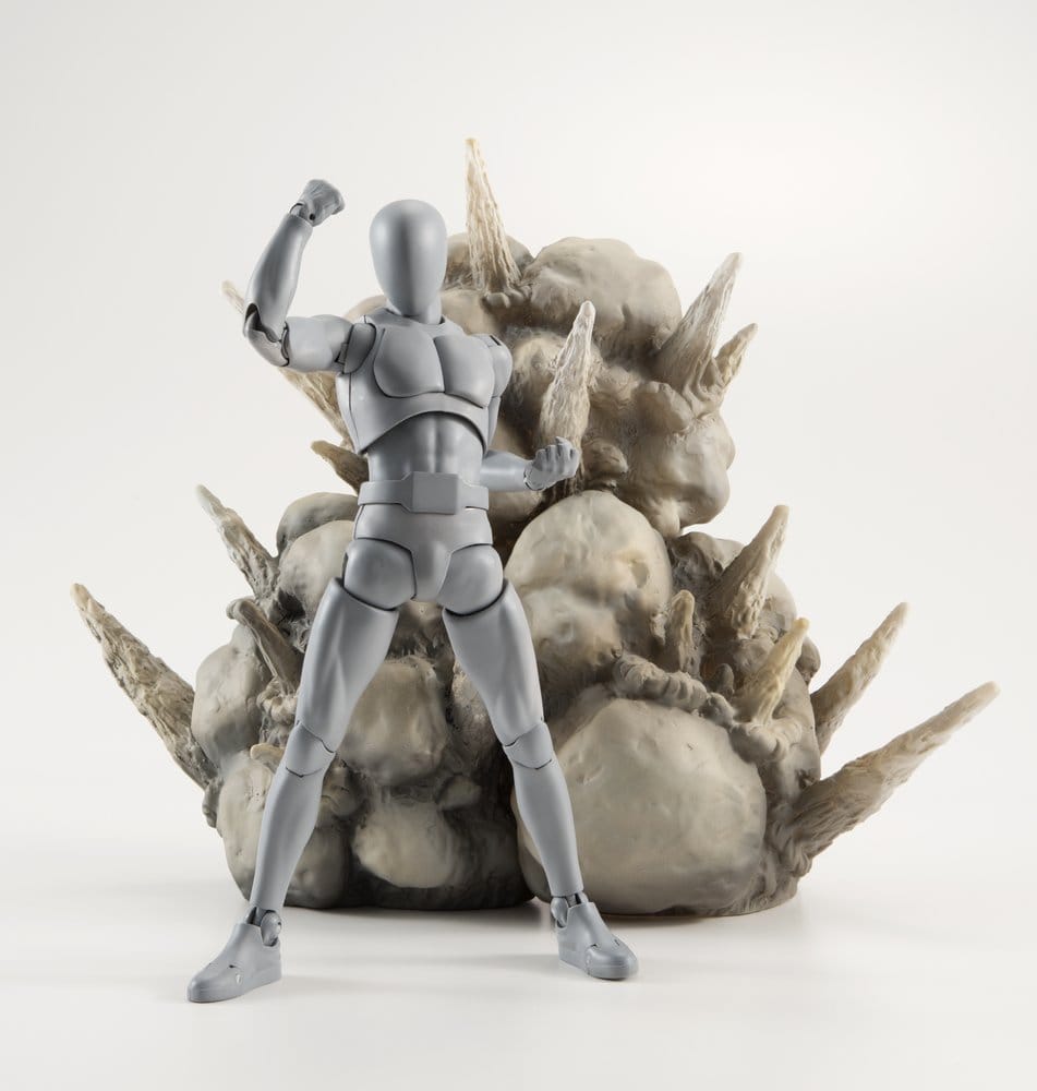 Detalle accesorio Tamashii Effect Explosion Gray con textura realista
