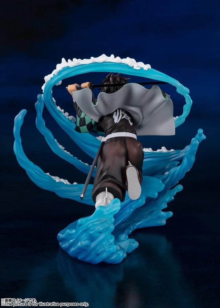 Vista lateral de la figura Tanjiro Kamado Water Breathing Figuarts ZERO de Tamashii Nations