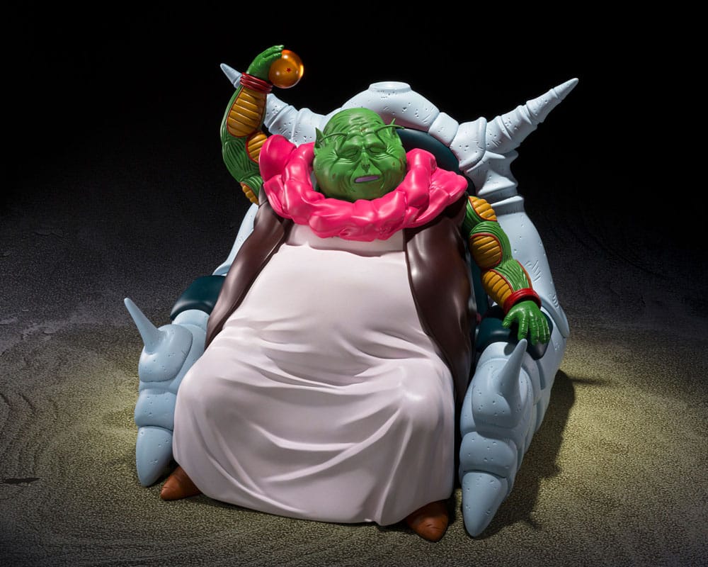 Detalle de la figura The Great Elder S.H.Figuarts – rostro y trono.