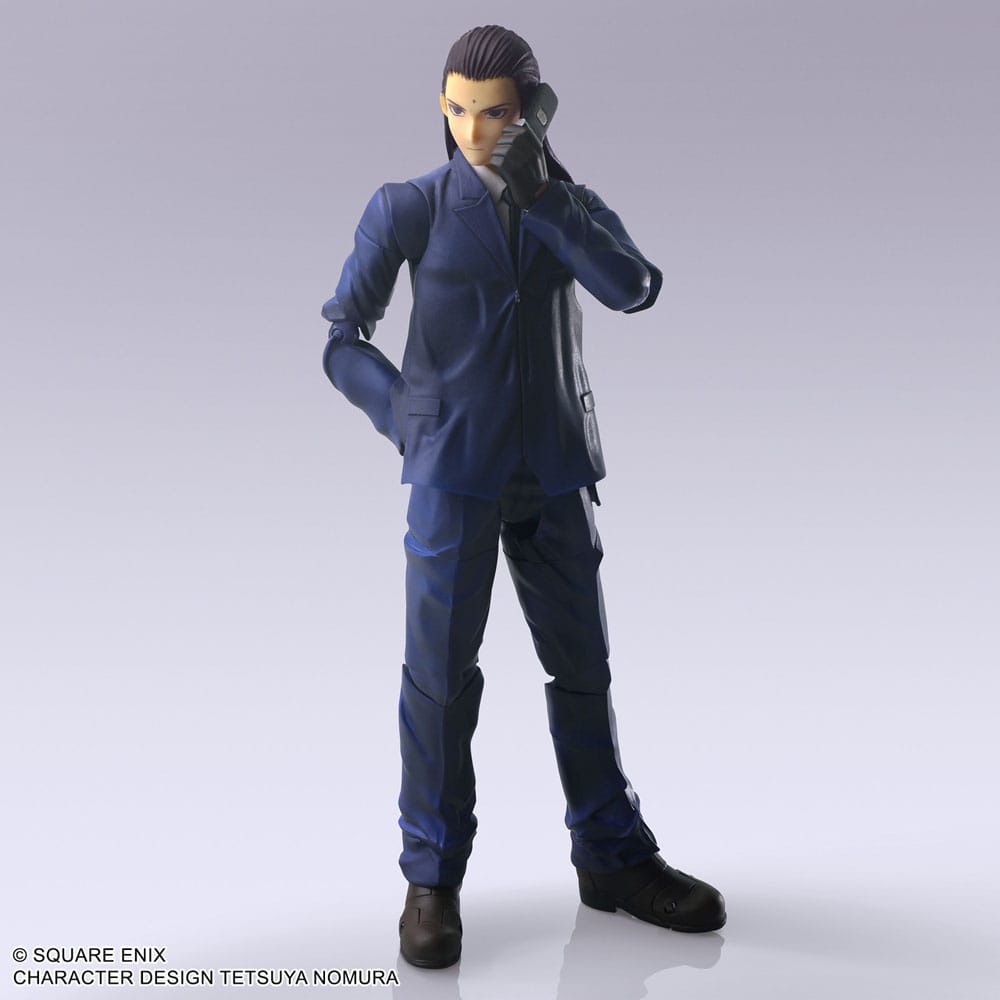 Figura Tseng Bring Arts Final Fantasy VII 15 cm con accesorios, manos intercambiables y teléfono.