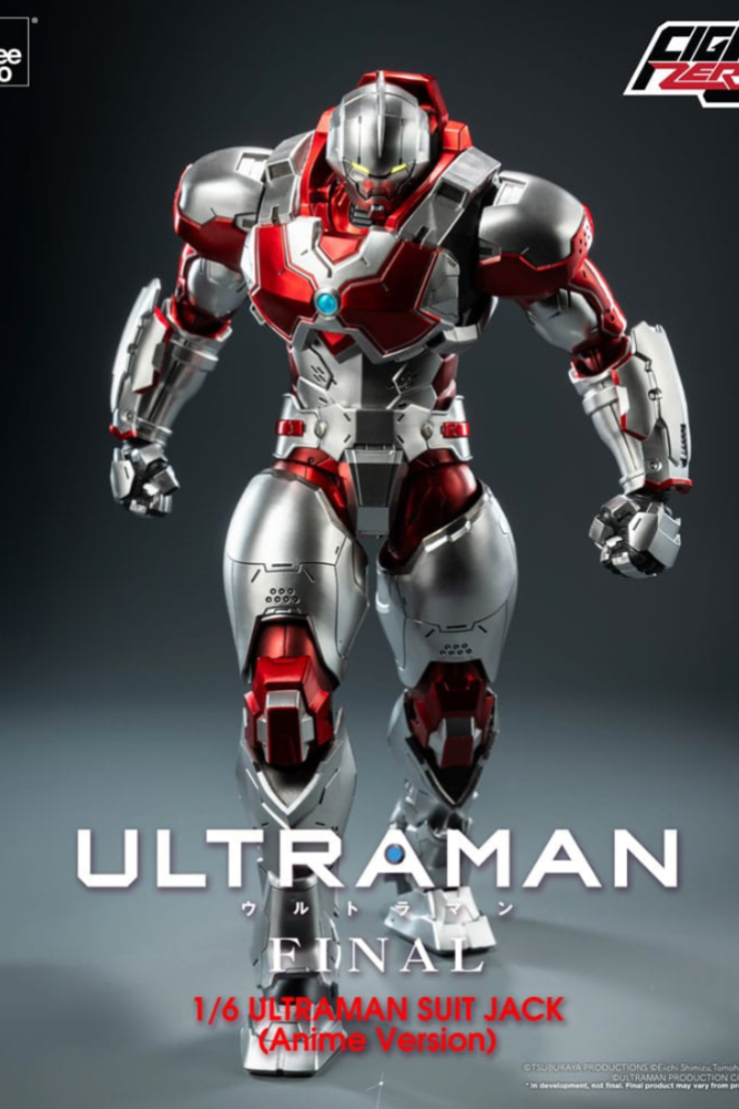 Figura articulada Ultraman Suit Jack 1/6 con espadas y detalles LED – Threezero.