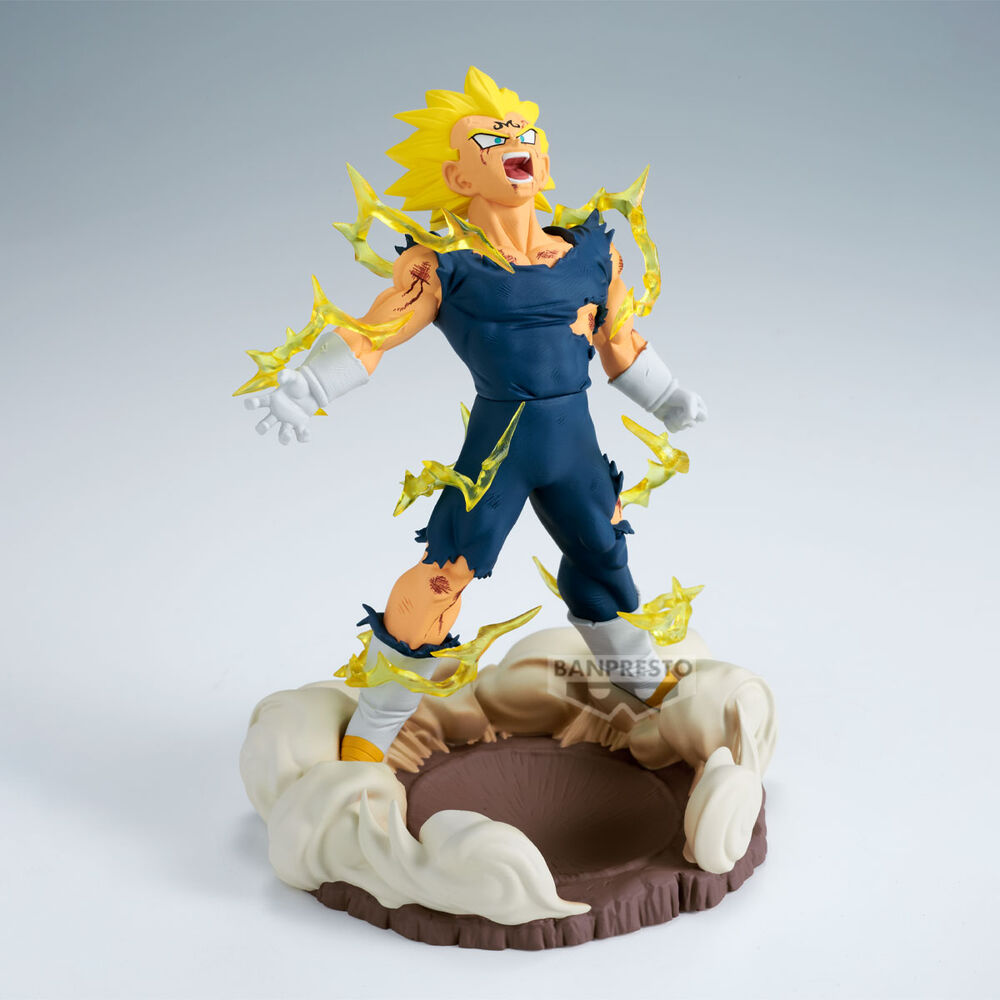 Vista frontal figura Majin Vegeta con base detallada