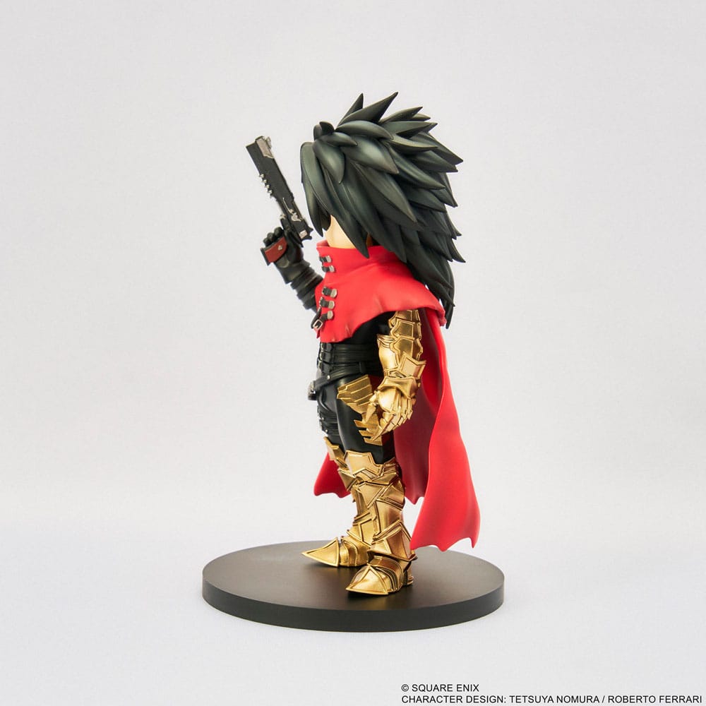 Estatua Vincent Valentine Final Fantasy VII Rebirth Adorable Arts 11 cm – Detalle de capa roja y esculpido.