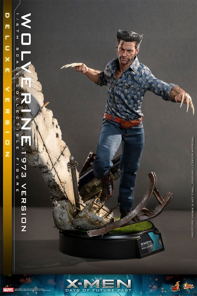 Wolverine versión 1973 con ropa de tela y garras de metal – Hot Toys Deluxe