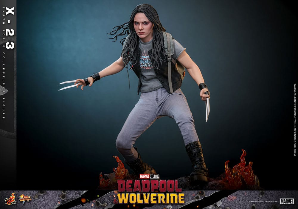 Figura X-23 articulada en pose dinámica con garras de adamantium – escala 1/6