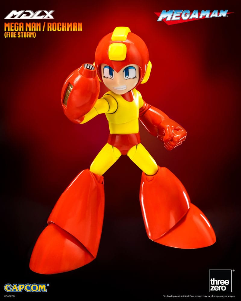 MEGA MAN ROCKMAN (FIRE STORM VER.) – FIGURA MDLX, 10 CM (THREEZERO – CAPCOM)