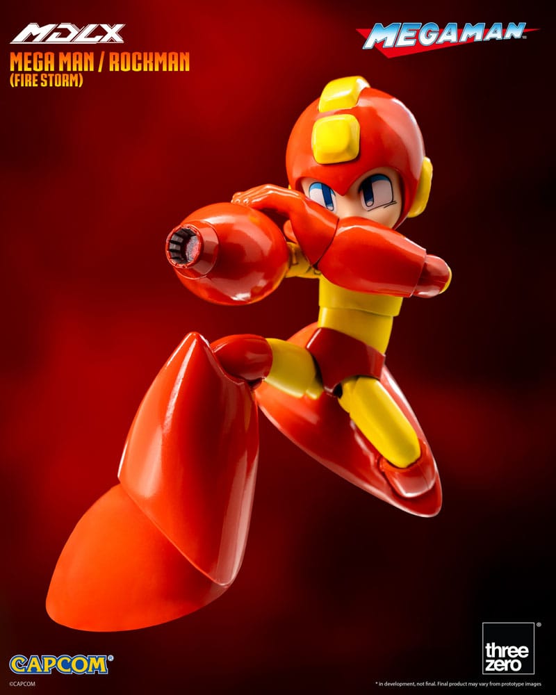 MEGA MAN ROCKMAN (FIRE STORM VER.) – FIGURA MDLX, 10 CM (THREEZERO – CAPCOM)