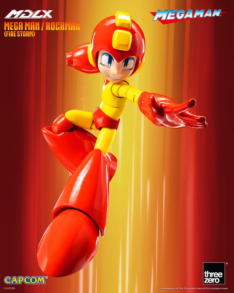 MEGA MAN ROCKMAN (FIRE STORM VER.) – FIGURA MDLX, 10 CM (THREEZERO – CAPCOM)