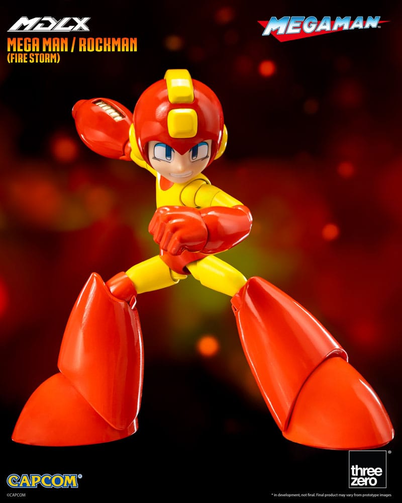 MEGA MAN ROCKMAN (FIRE STORM VER.) – FIGURA MDLX, 10 CM (THREEZERO – CAPCOM)