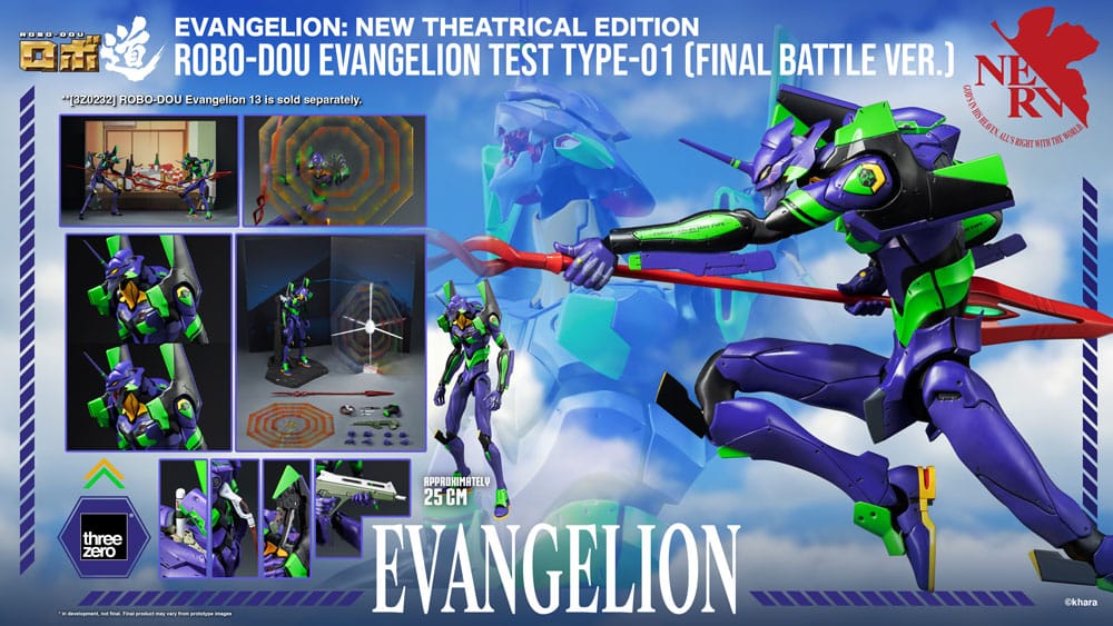 EVANGELION TEST TYPE-01 — ROBO-DOU FINAL BATTLE VERSION 25 CM (THREEZERO – EVANGELION)