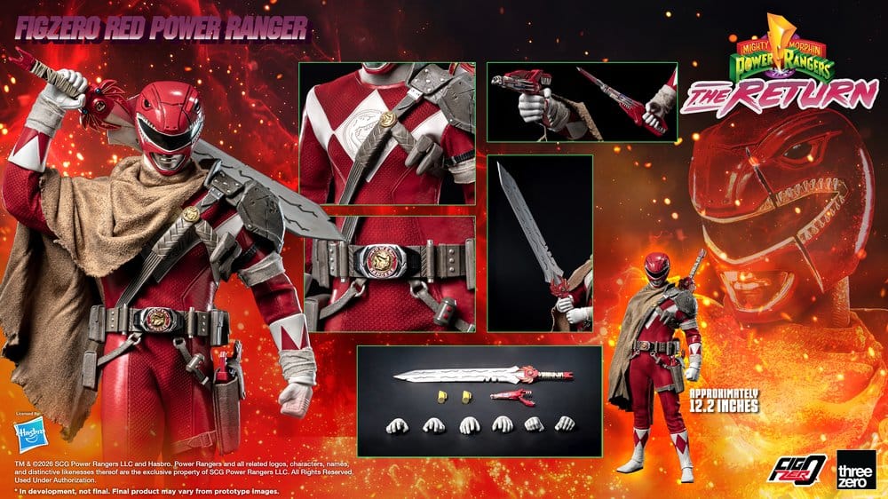 RED POWER RANGER – FIGURA FIGZERO 1/6 31 CM (THREEZERO – MIGHTY MORPHIN POWER RANGERS: THE RETURN)