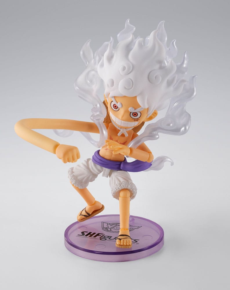 MONKEY D. LUFFY GEAR 5 – FIGURA WORLD COLLECTABLE 8 CM (TAMASHII NATIONS – S.H. FIGUARTS)