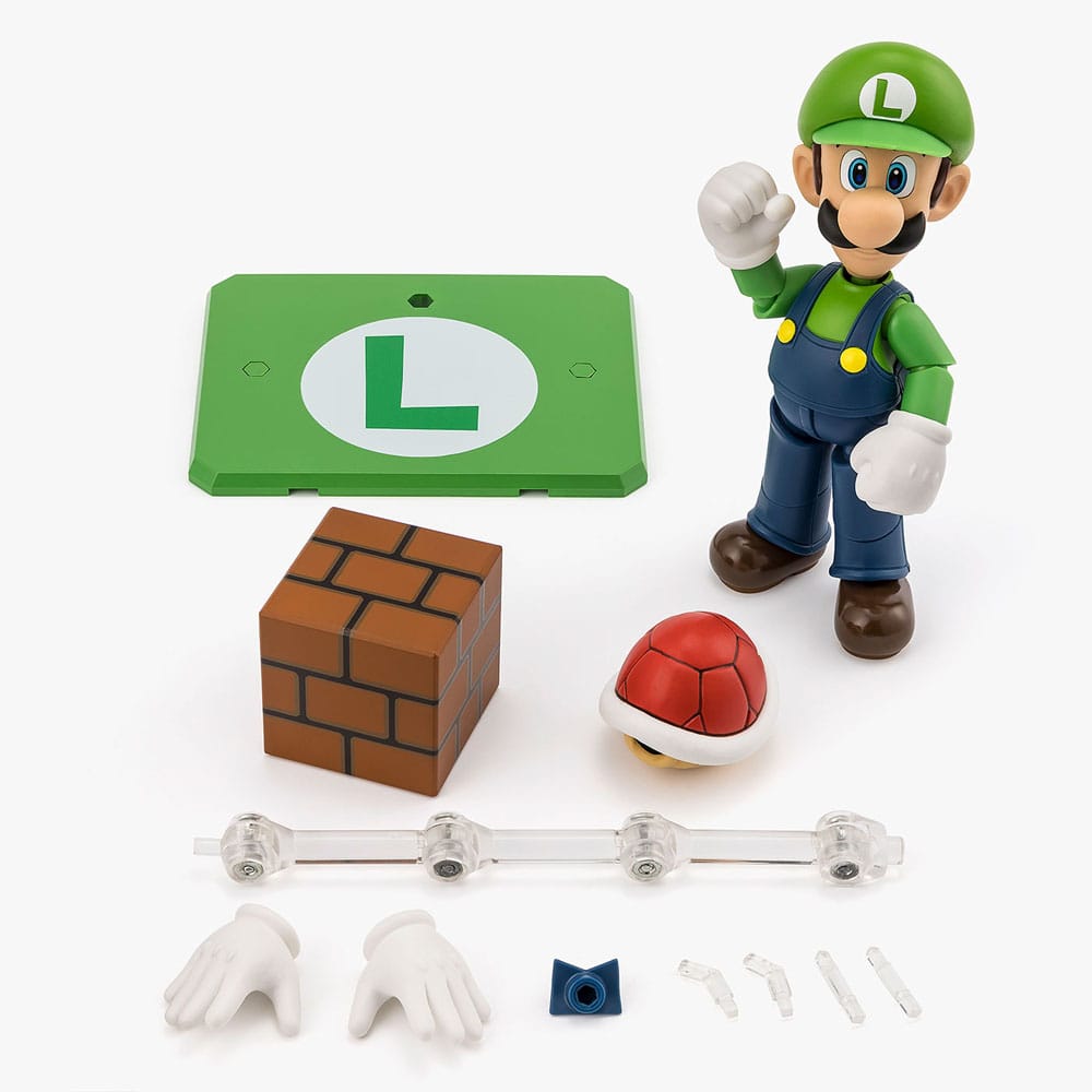 LUIGI – FIGURA S.H. FIGUARTS 11 CM CON ACCESORIOS (TAMASHII NATIONS)