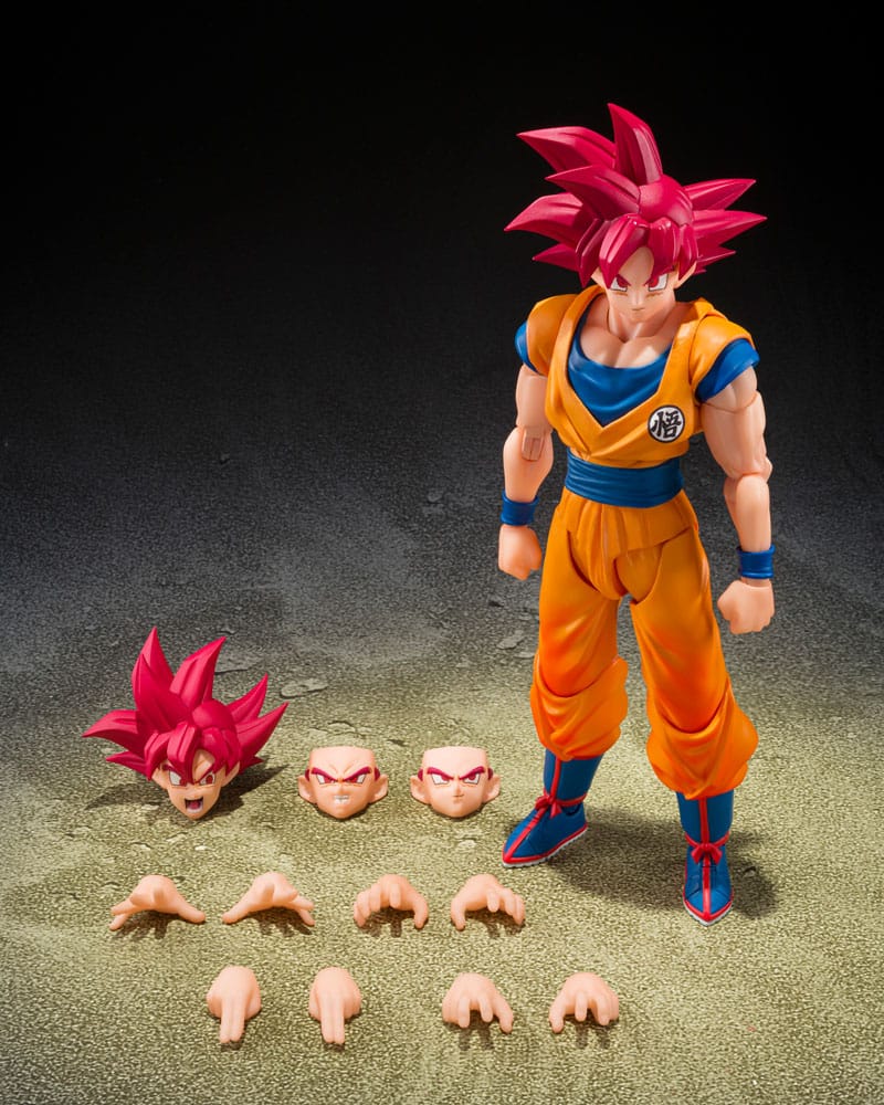 SUPER SAIYAN GOD SON GOKU (GOD AURA) FIGURA S.H.FIGUARTS DRAGON BALL SUPER 15 CM