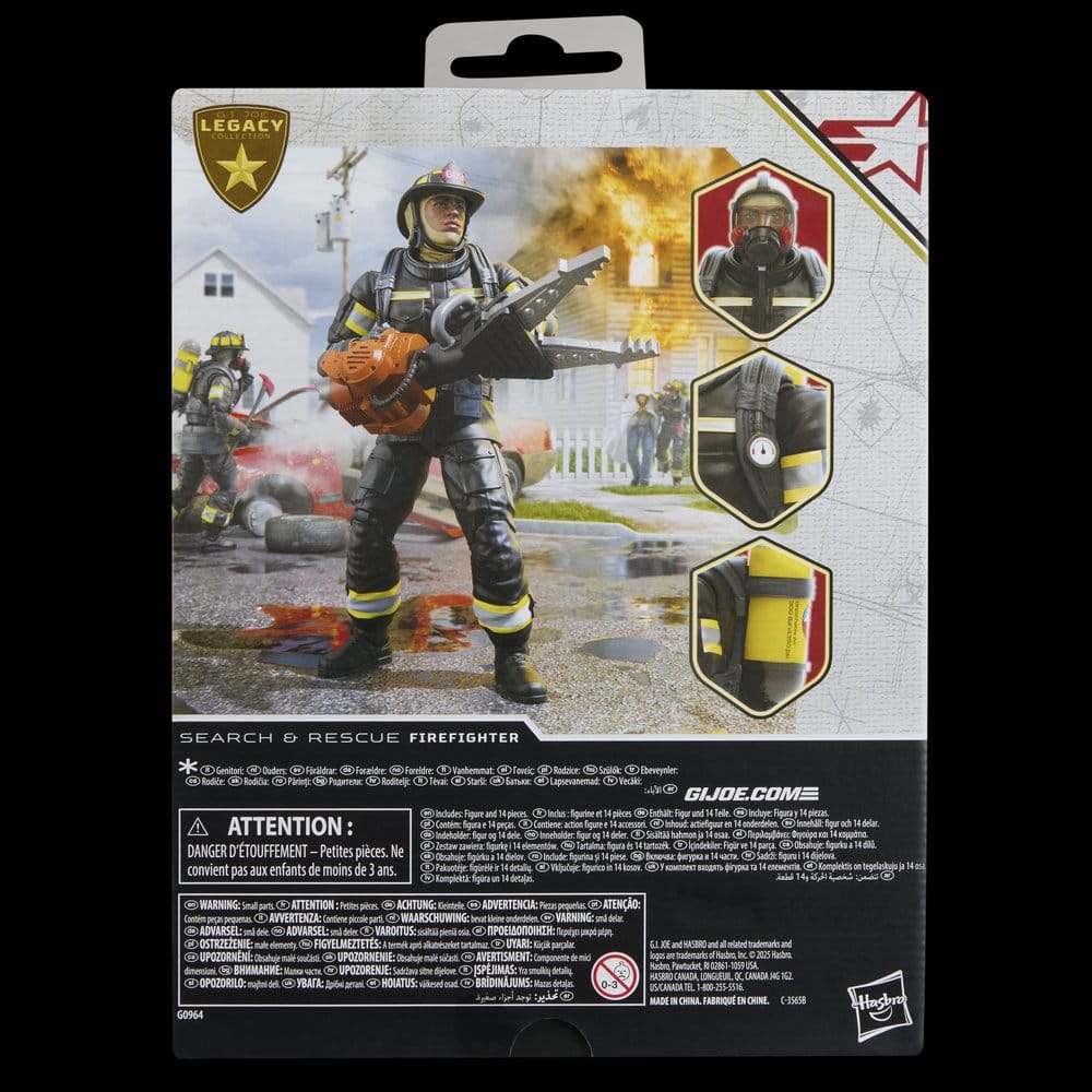 GI JOE CLASSIFIED SERIES LEGACY COLLECTION BOMBERO BÚSQUEDA Y RESCATE HASBRO