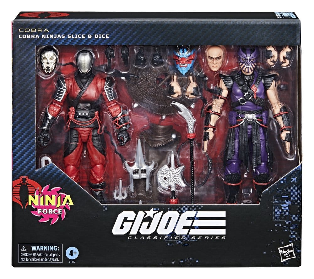 COBRA NINJAS SLICE & DICE G.I. JOE CLASSIFIED SERIES PACK 2 FIGURAS 15 CM HASBRO