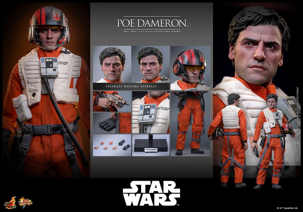 POE DAMERON – FIGURA HOT TOYS 1/6 – STAR WARS THE FORCE AWAKENS