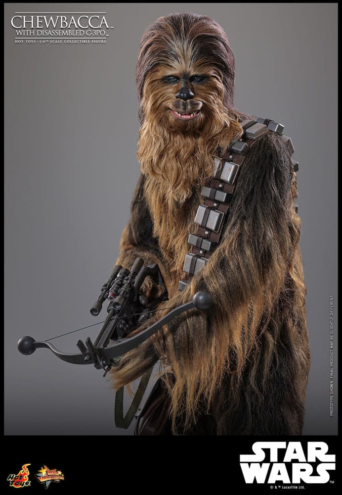 CHEWBACCA WITH DISASSEMBLED C-3PO – FIGURA 1/6 ESCALA – HOT TOYS – STAR WARS EPISODE V