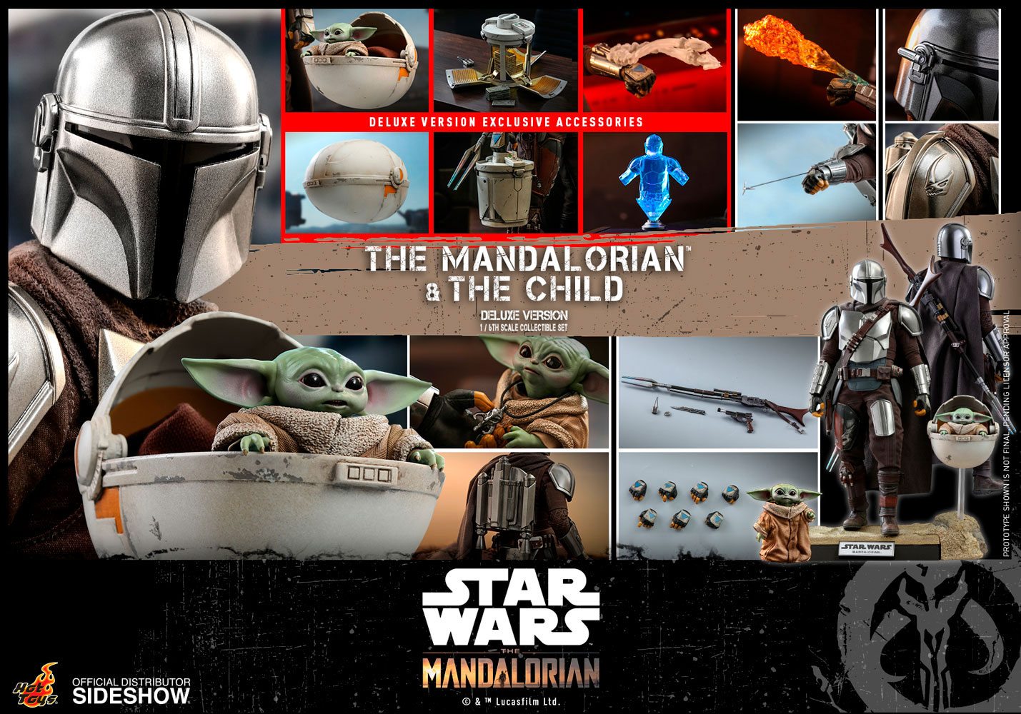 THE MANDALORIAN & THE CHILD DELUXE – STAR WARS THE MANDALORIAN PACK FIGURA 1/6 30 CM HOT TOYS