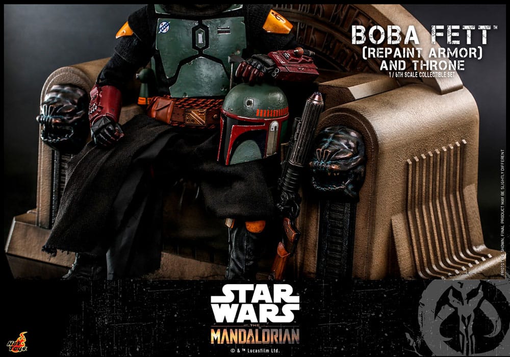 BOBA FETT REPAINT ARMOR AND THRONE SPECIAL EDITION - STAR WARS: THE MANDALORIAN HOT TOYS