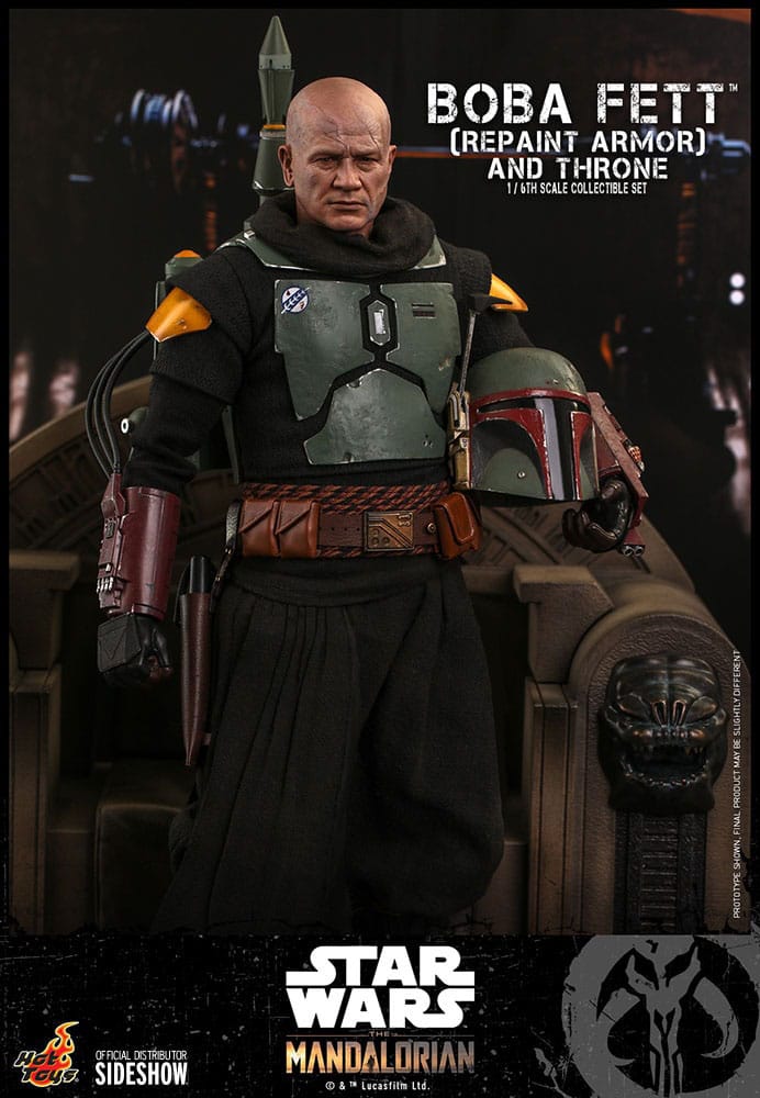 BOBA FETT REPAINT ARMOR AND THRONE SPECIAL EDITION - STAR WARS: THE MANDALORIAN HOT TOYS