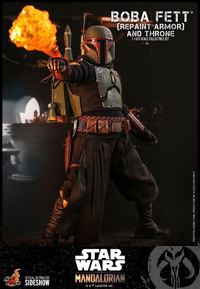 BOBA FETT REPAINT ARMOR AND THRONE SPECIAL EDITION - STAR WARS: THE MANDALORIAN HOT TOYS