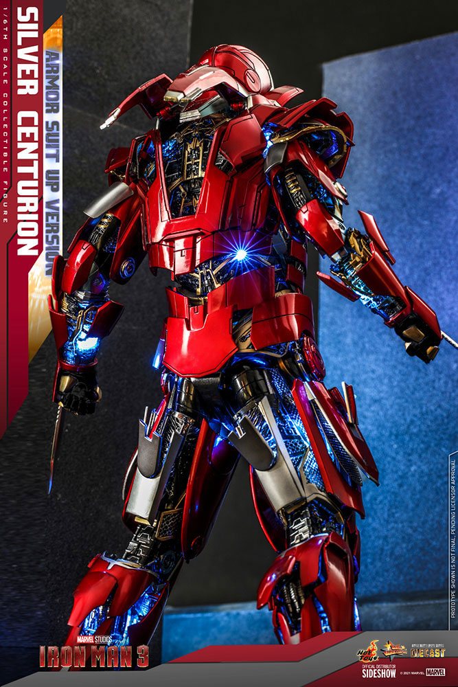 IRON MAN 3 – FIGURA 1/6 SILVER CENTURION (ARMOR SUIT UP VERSION) 32 CM (HOT TOYS – MARVEL)